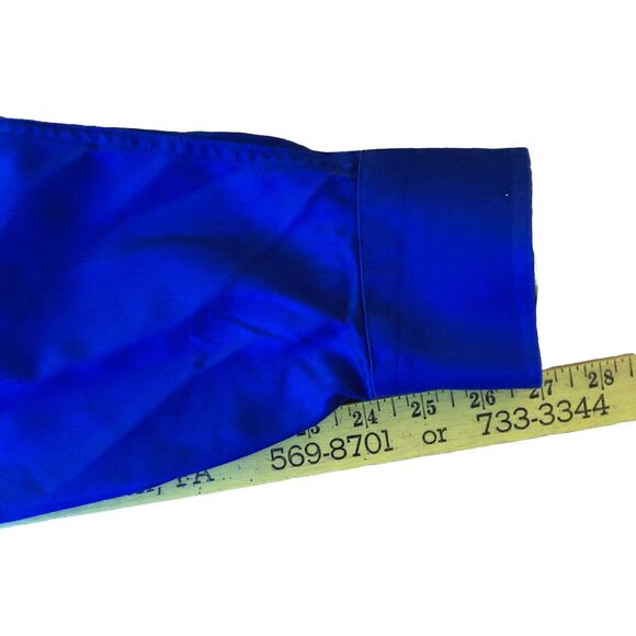 Ariat Solid Twill Classic Fit Button Down Shirt Mens Sz M Ultramarine Blue New - Picture 14 of 16